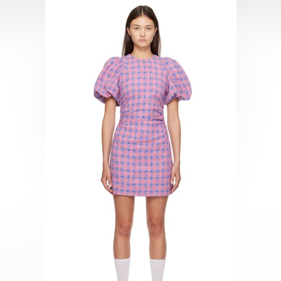 Ganni Dresses & Skirts - GANNI Pink Check Minidress